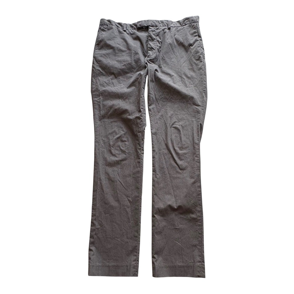 Polo Ralph Lauren Slim Fit Chino Pants Mens 36x34 Gray Cotton Stretch Preppy Ivy